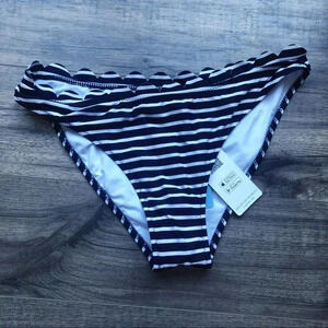 Cupshe Navy/White Striped Swim Bottoms NWT